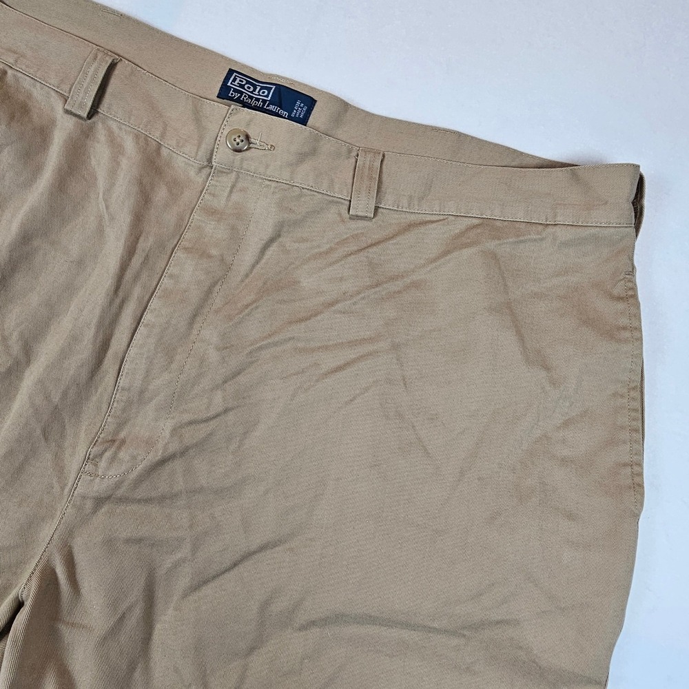 Polo Ralph Lauren Philip Short Mens 44 Khaki Tan Cotton Chino Flat Front Shorts